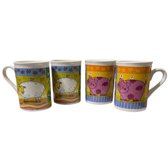 4 Houston Harvest Gift Products LLC Farm Animals Lamb/Sheep Pig Rooster Cow Vtg - Picture 2 of 8